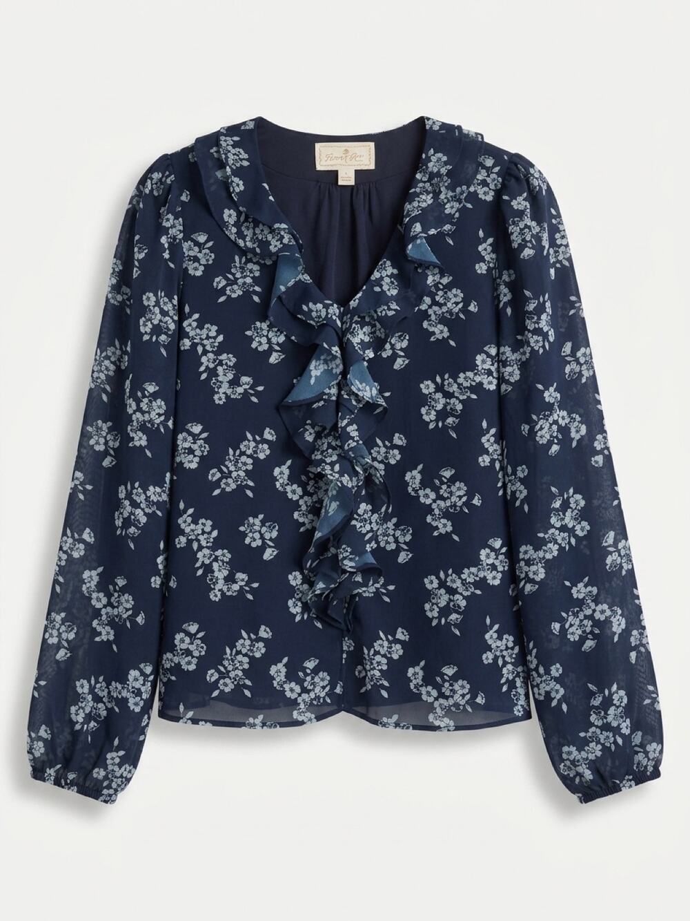 FLORA BEA NYC Aurora Top in Navy Maiden Lane NWT SMALL